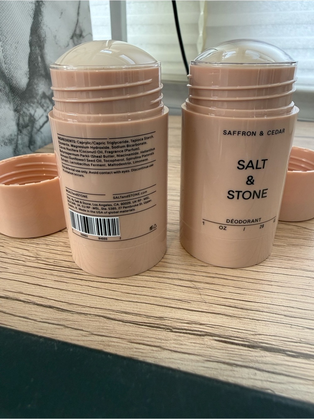 NEW 1oz Salt & Stone Saffron & Cedar Deodorant Stick - Peach - Picture 5 of 5